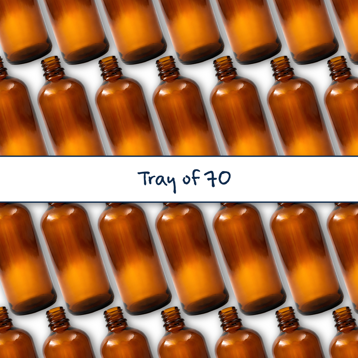 Collection of amber 100ml glass dropper bottles, empty cosmetic packaging for serums, oils and skincare formulations