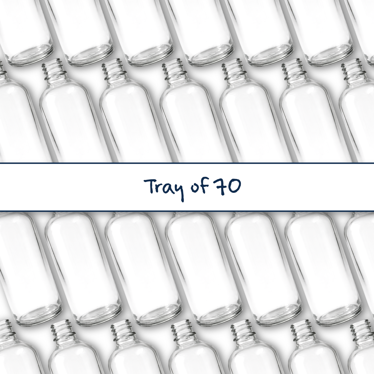 Collection of clear 100ml glass dropper bottles, empty cosmetic packaging for serums, oils and skincare formulations