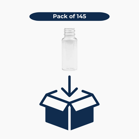 30ml PET Boston Tall Bottle (20mm neck) - No Closure - Clear