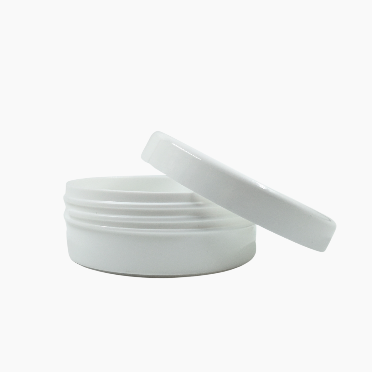 125ml Body Butter Jar (90mm neck) - White with White Lid