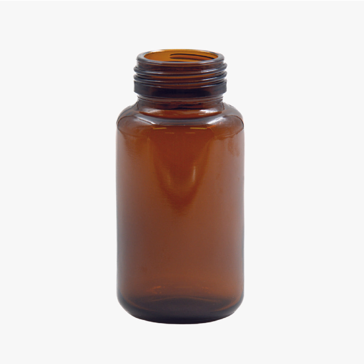 140ml amber glass bottle with 38mm neck and no closure