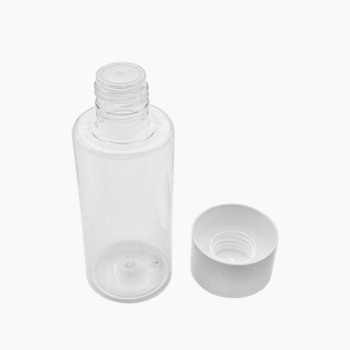 150ml PET Sharp Cylindrical Bottle (24mm neck) - With Closure & Dropper Plug - Clear