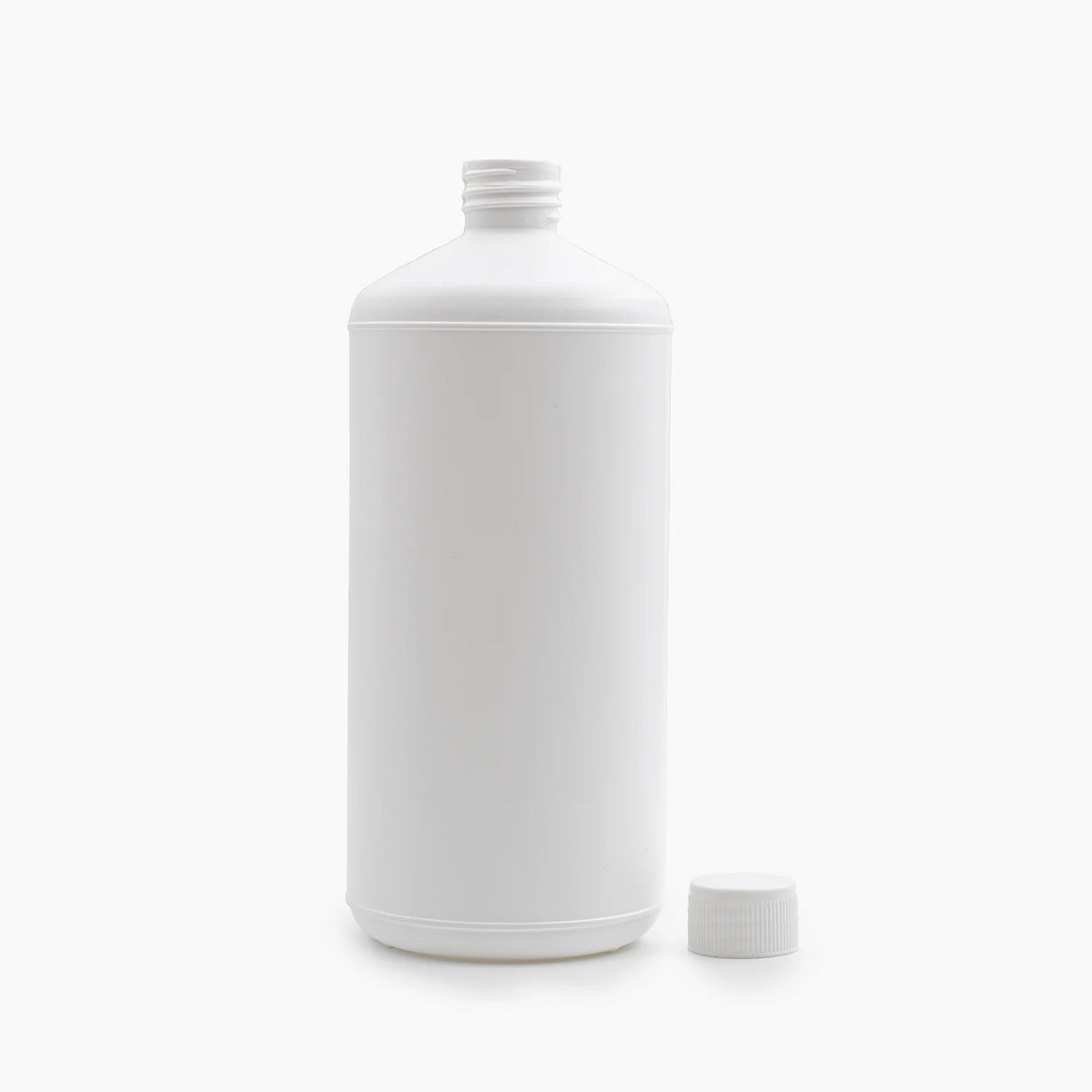 1L HDPE Bottle (28mm neck) - With Closure - White