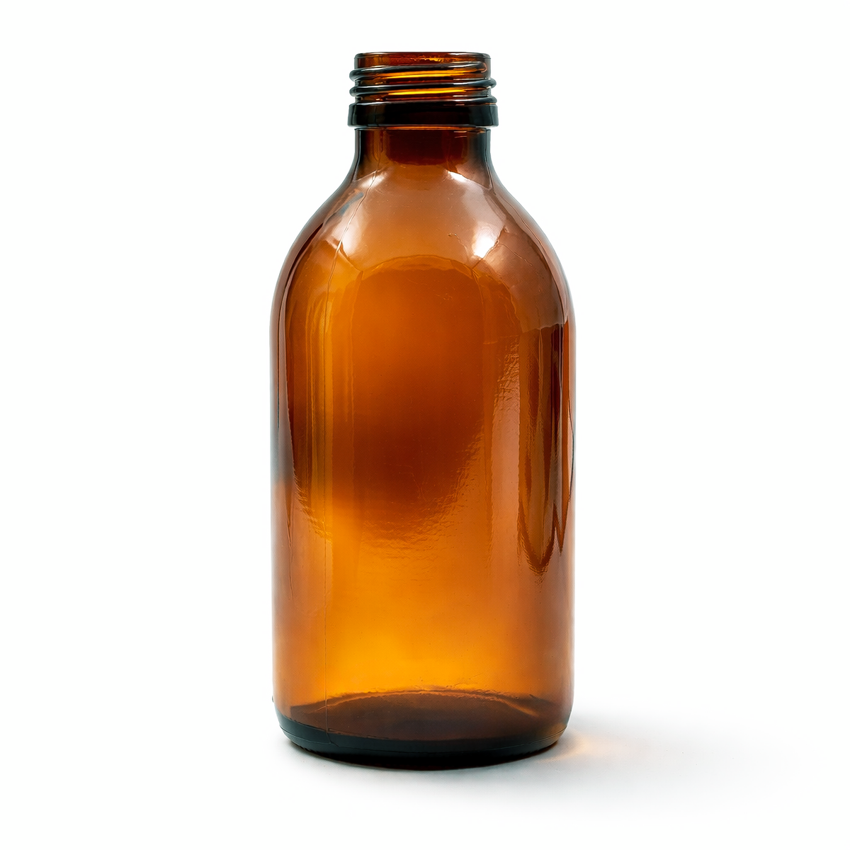 200ml Glass Bottle (28mm Neck) - No Closure - Amber – Bright Packaging ...