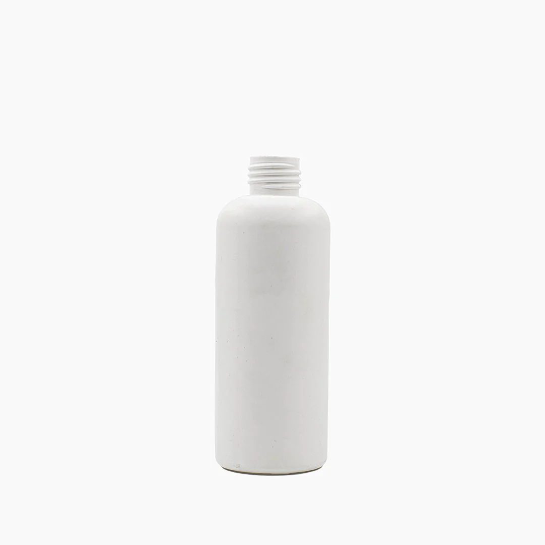 200ml HDPE Boston Bottles (24mm neck) - No Closure - White