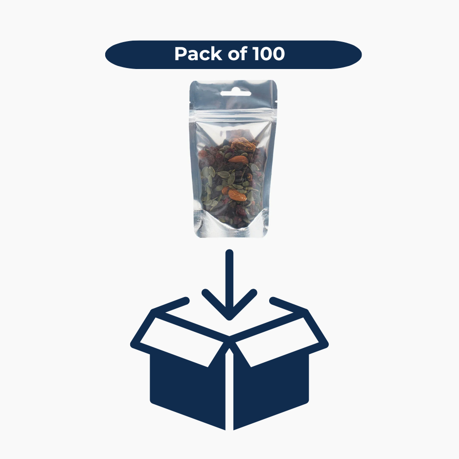 200 ml Stand-Up Pouch (Zipper) - Metallic Clear