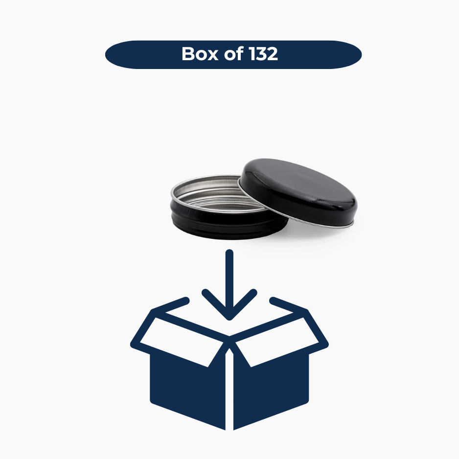 20 ml Tin Container with Lid (16 grams) - Black