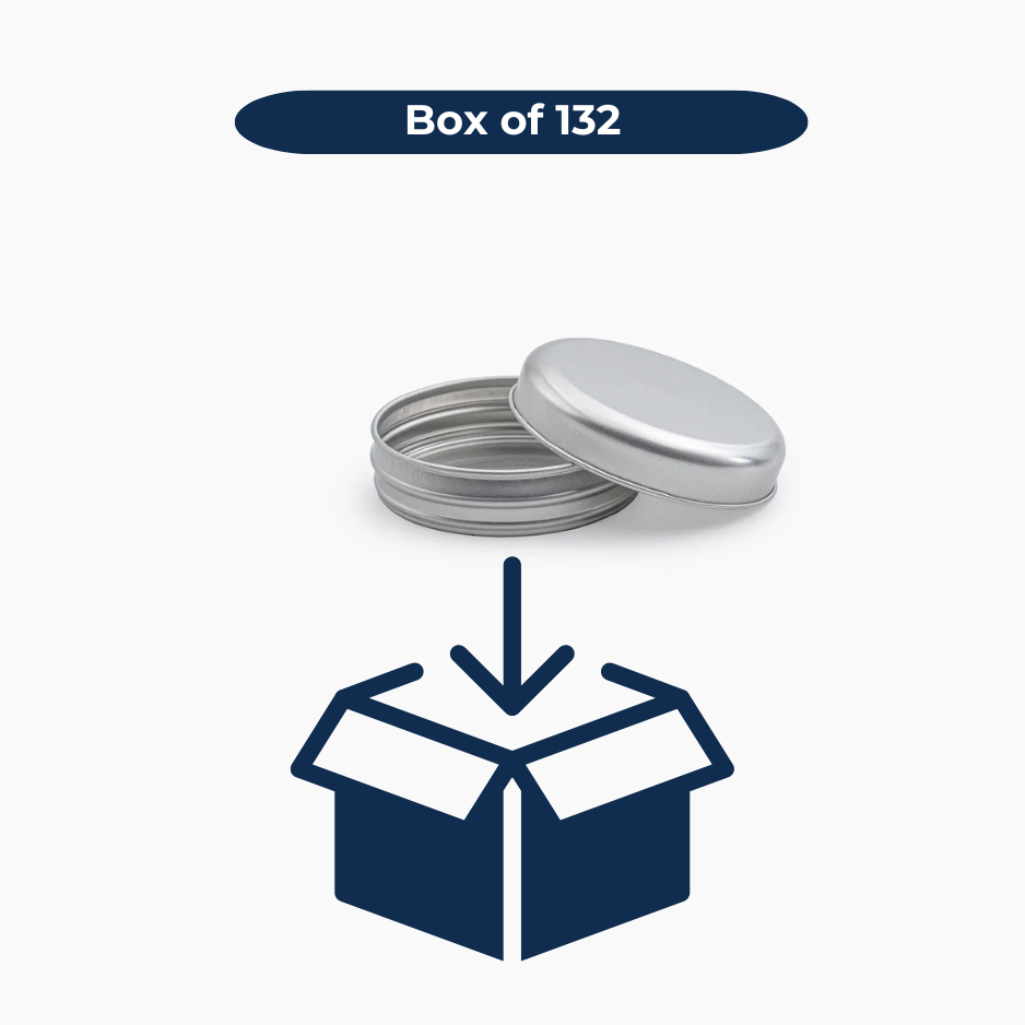 20 ml Tin Container with Lid (16 grams) - Silver