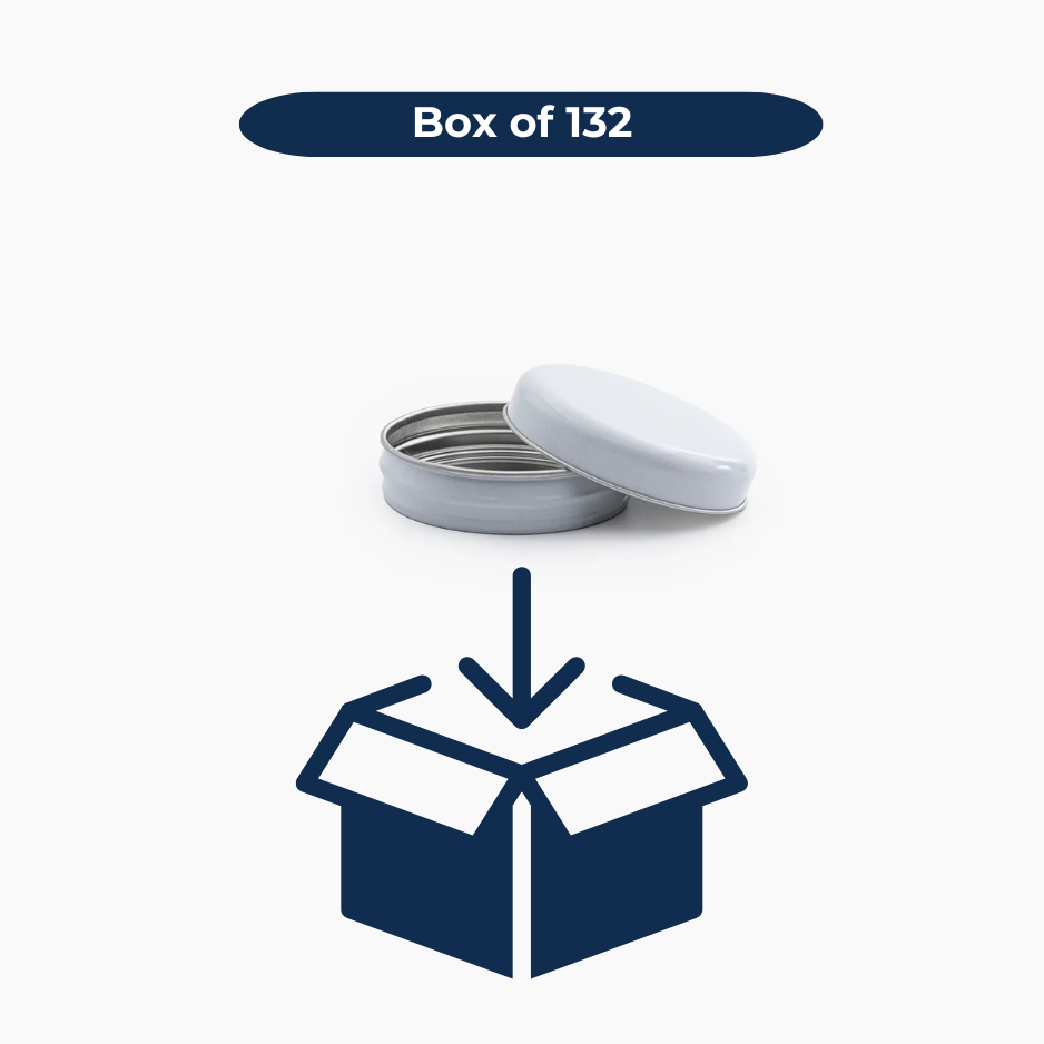 20 ml Tin Container with Lid (16 grams) - White