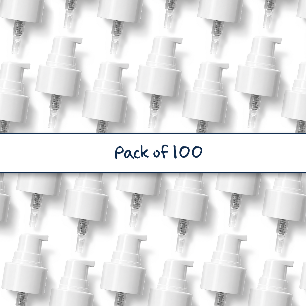 20mm white serum pumps for cosmetic bottles, ideal for dispensing skincare serums, treatments and liquid beauty products