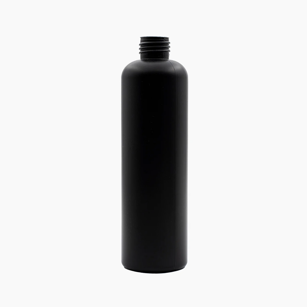 250ml HDPE Boston Tall Bottle (24mm neck) - No Closure - Black