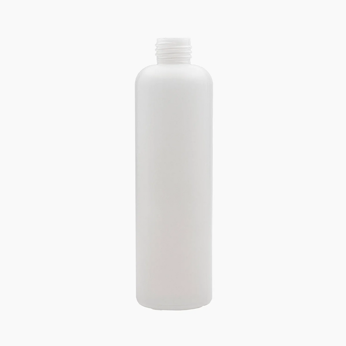 250ml HDPE Boston Tall Bottle (24mm neck) - No Closure - Natural