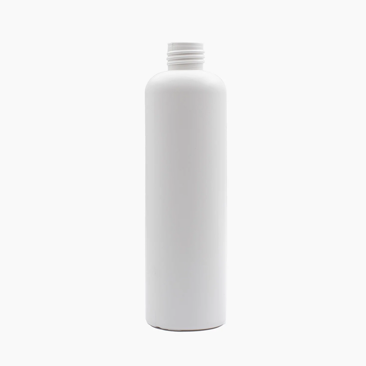 250ml HDPE Boston Tall Bottle (24mm neck) - No Closure - White