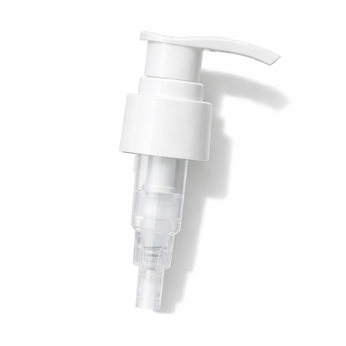 28 mm white lotion and soap pump for cosmetic bottles, ideal for handwash, lotions and liquid personal care products