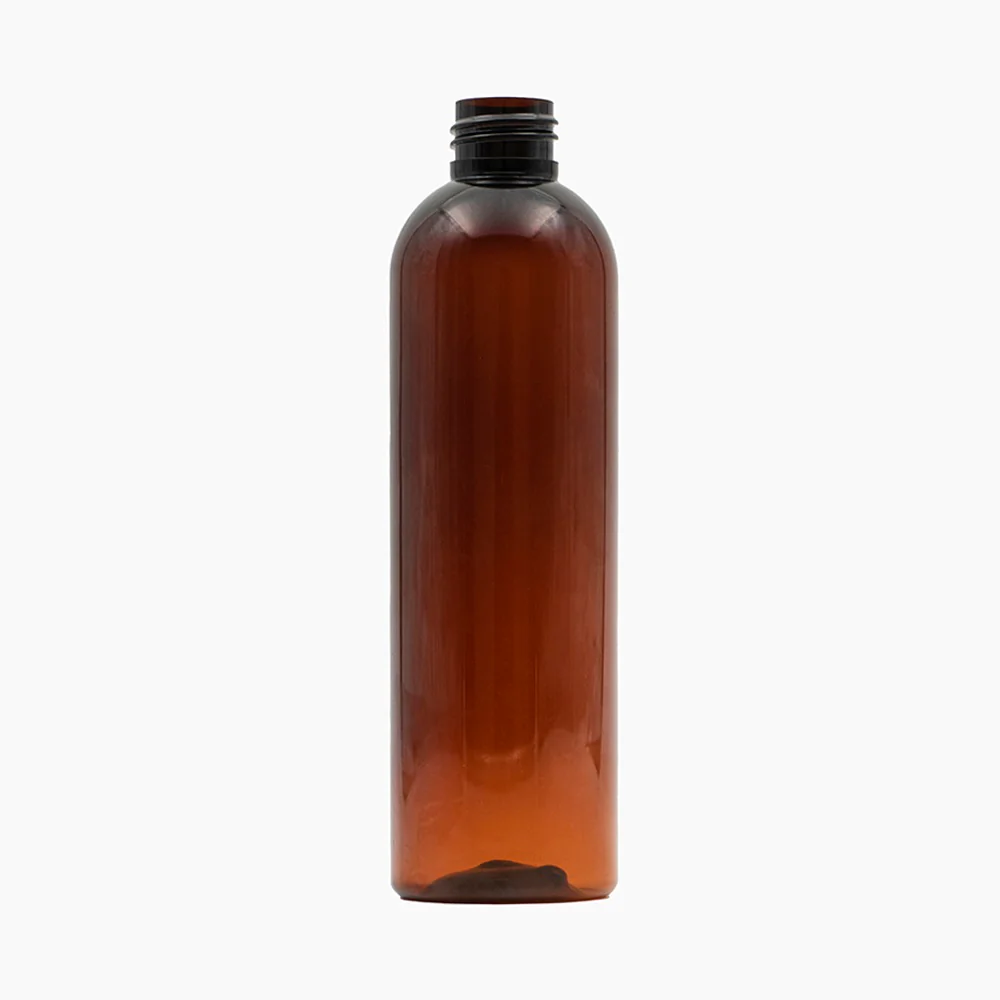 300ml PET Boston Tall Bottle (24mm neck) - No Closure - Amber