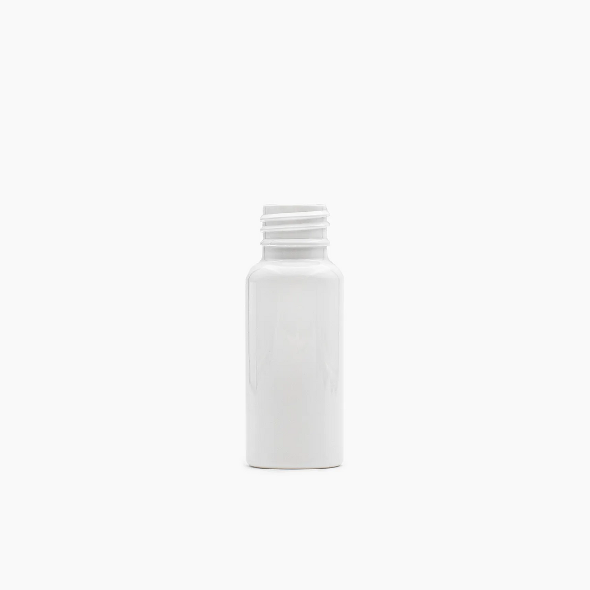 30ml PET Boston Tall Bottle (20mm neck) - No Closure - Solid White