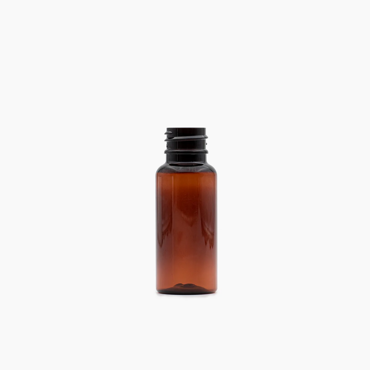 30ml PET Boston Tall Bottle (20mm neck) - No Closure - Amber