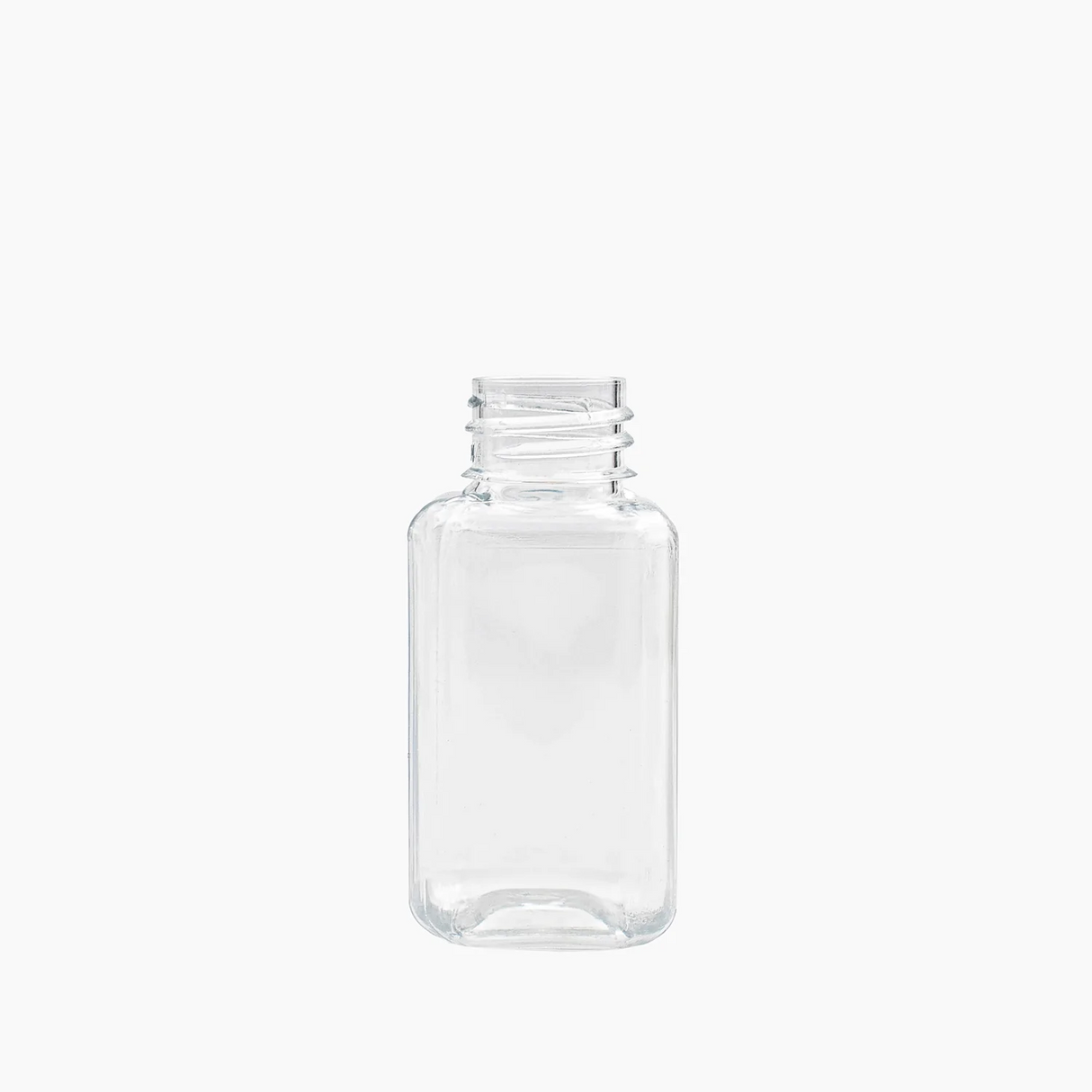30ml Square PET Nellie Bottle (20mm neck) - No Closure - Clear