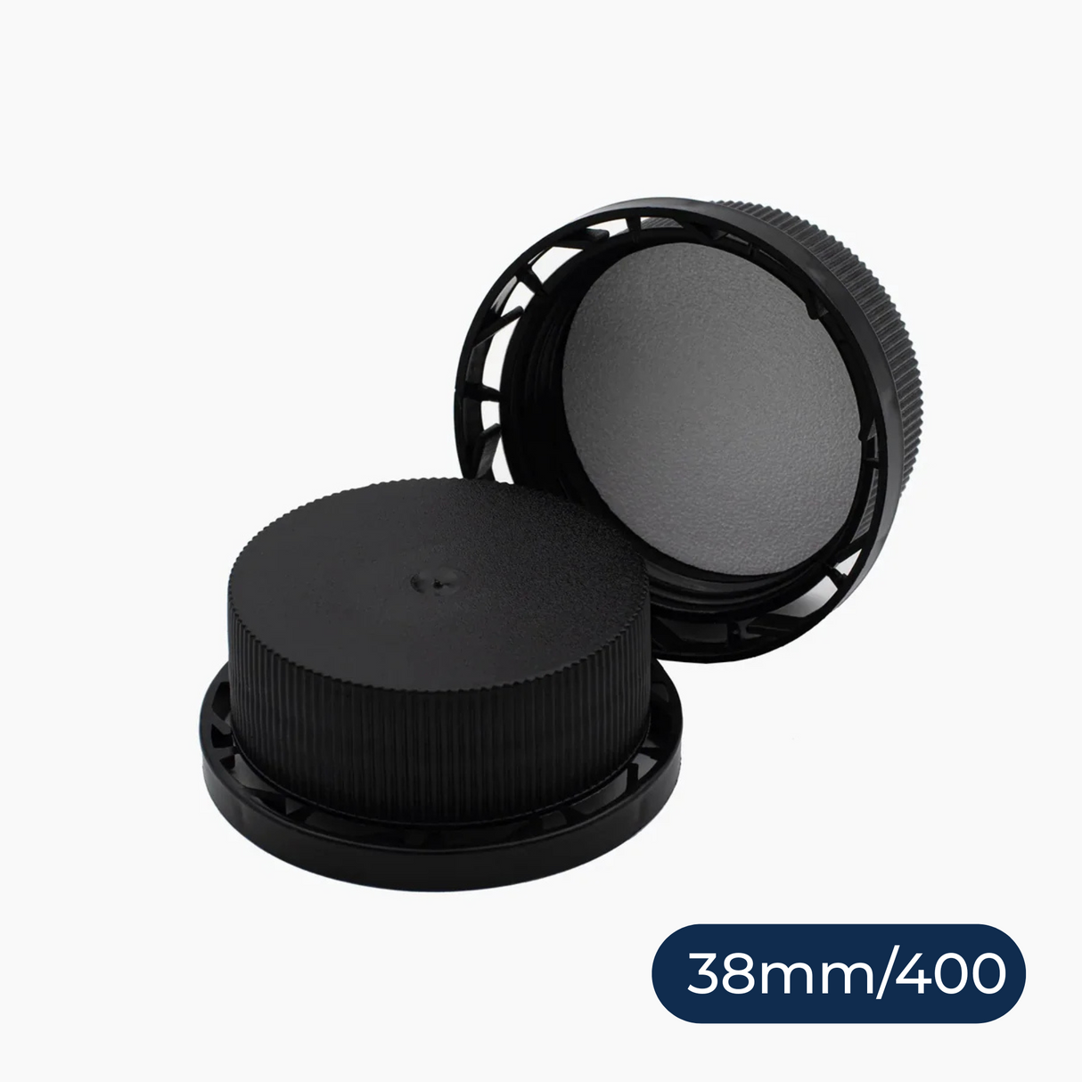 38 mm Ratchet Cap with EPE Liner - Black