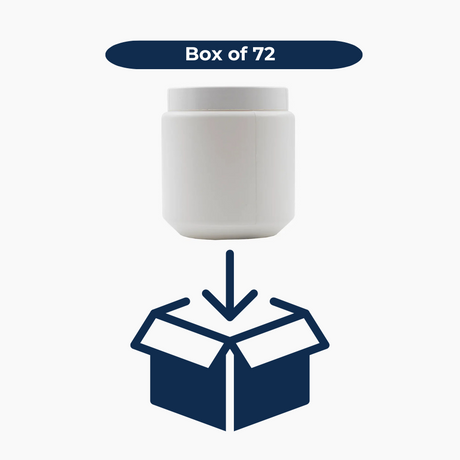 500 g HDPE Jar (85 mm neck) - With Closure - White