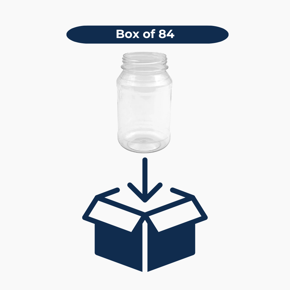 500 ml Pet Jar (Tapered Neck) (63 mm Neck) - No closure - Clear