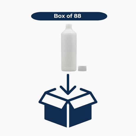 500ml HDPE Bottle (28mm neck) - With Closure - Natural