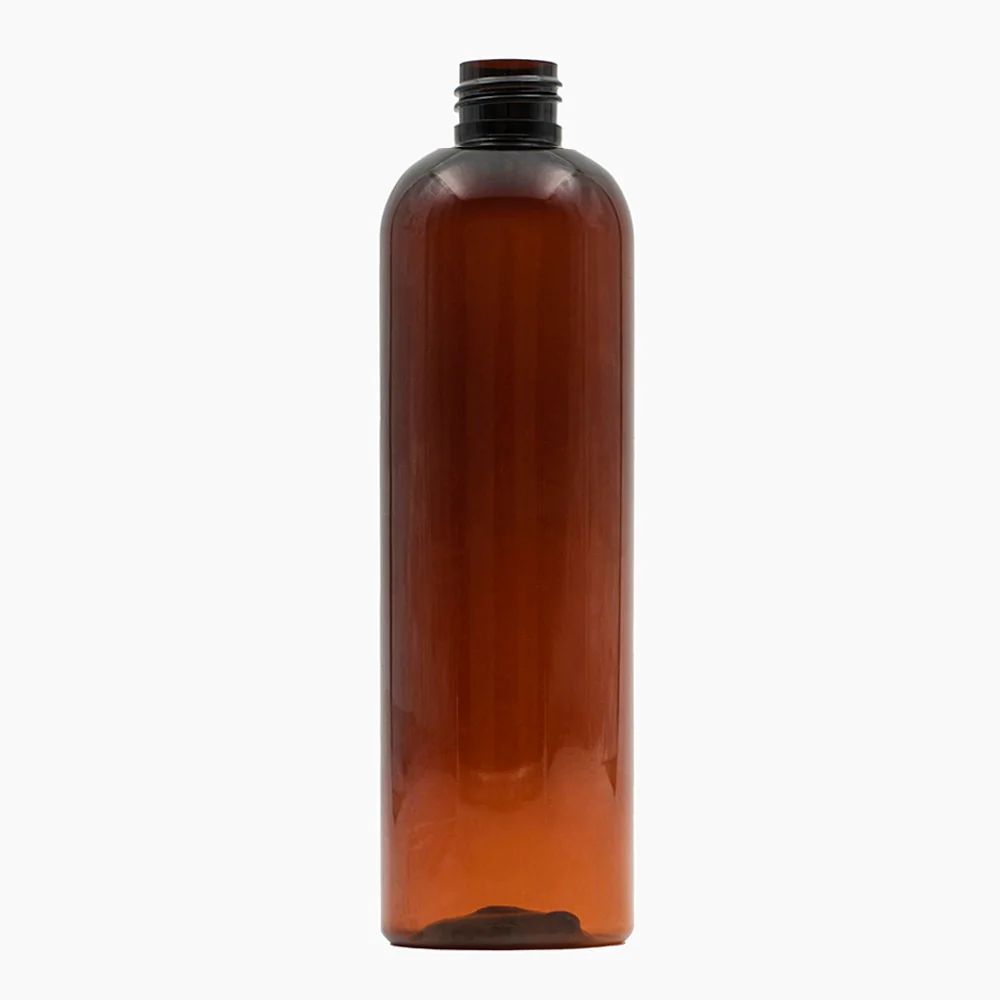 500ml PET Boston Tall Bottle (24mm neck) - No Closure - Amber