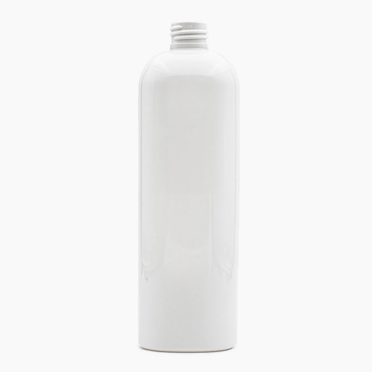 500ml PET Boston Tall Bottle (24mm neck) - No Closure - Solid White