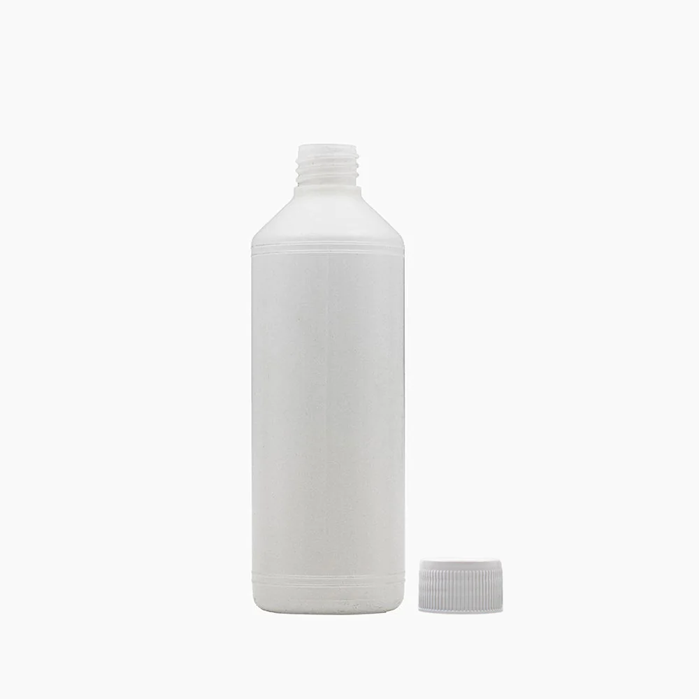 500ml HDPE Bottle (28mm neck) - With Closure - Natural