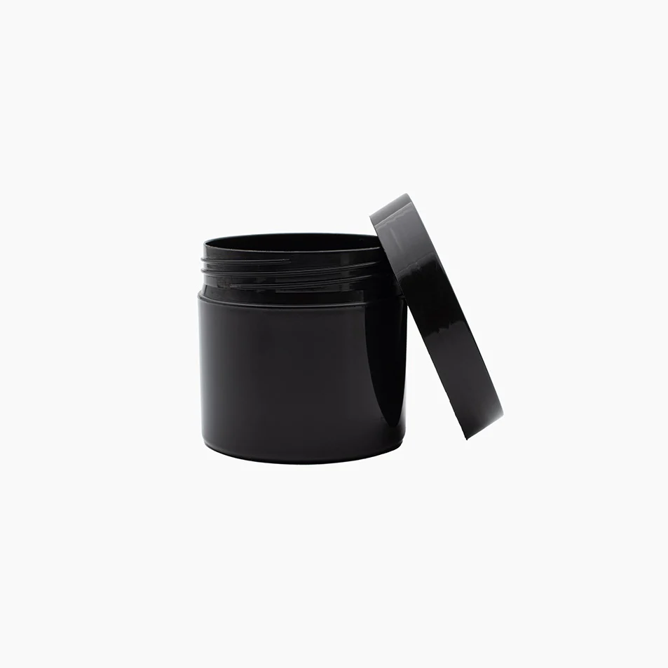 50 g Cosmetic Jar (50 mm neck) - Black with Black Lid