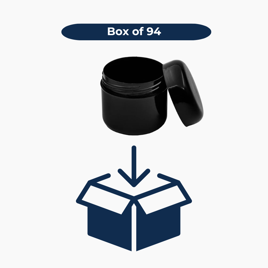 50 g Euro Jar with Lid - Black