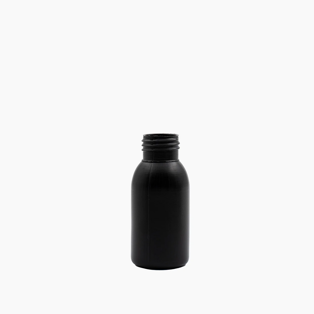 50ml HDPE Boston Bottle (24mm neck) - No Closure - Black