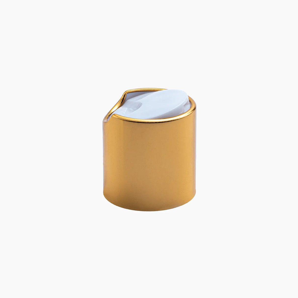 Gold Collar Disc Top Cap (24 mm) - White