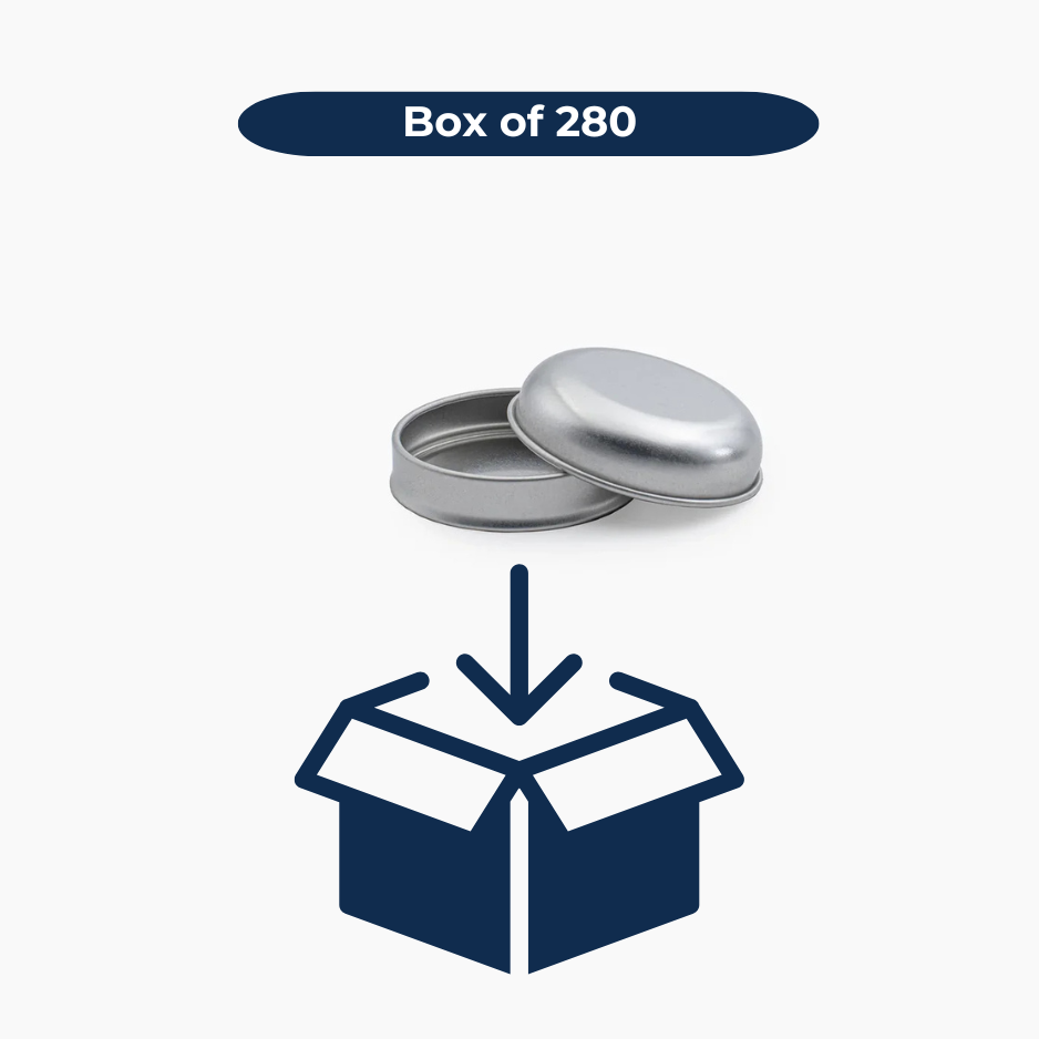 9 ml Tin Container with Lid (7 grams) - Silver