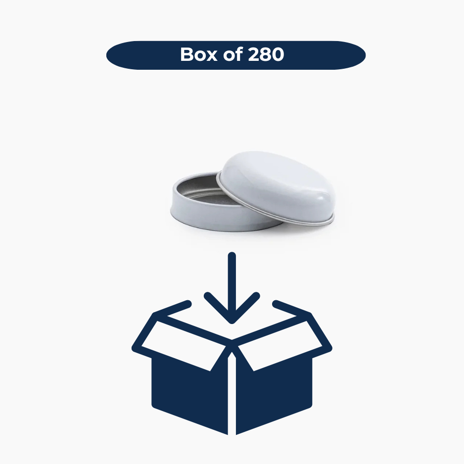 9 ml Tin Container with Lid (7 grams) - White