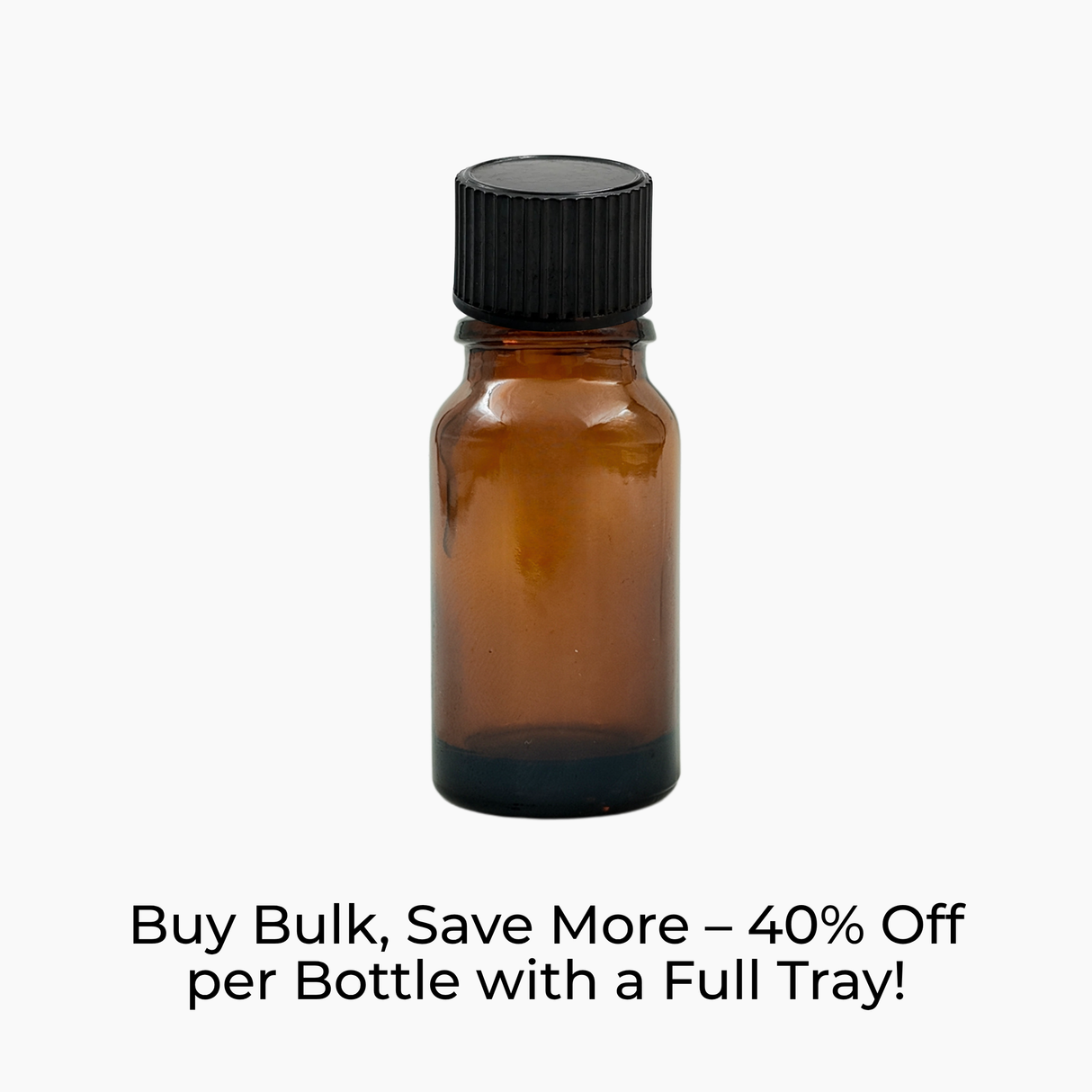 Amber 10ml glass dropper bottle with dropper tamper cap on white background