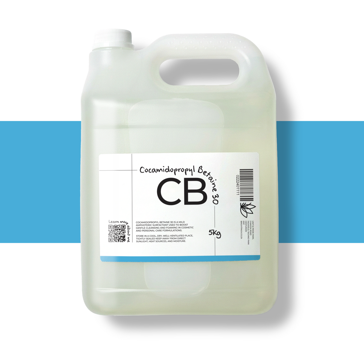5Kg Cocamidopropyl Betaine 30 for cosmetics and cleaning, mild surfactant that enhances foam, reduces irritation, and improves formulation performance