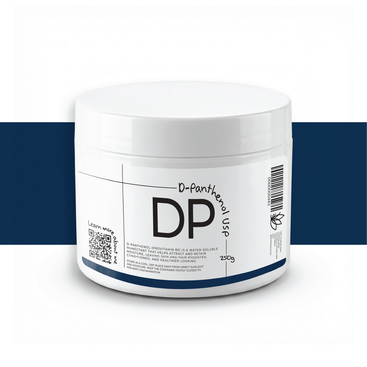 250g D-Panthenol provitamin B5 cosmetic ingredient, clear liquid used in skincare and haircare for moisturising, soothing, and improving texture