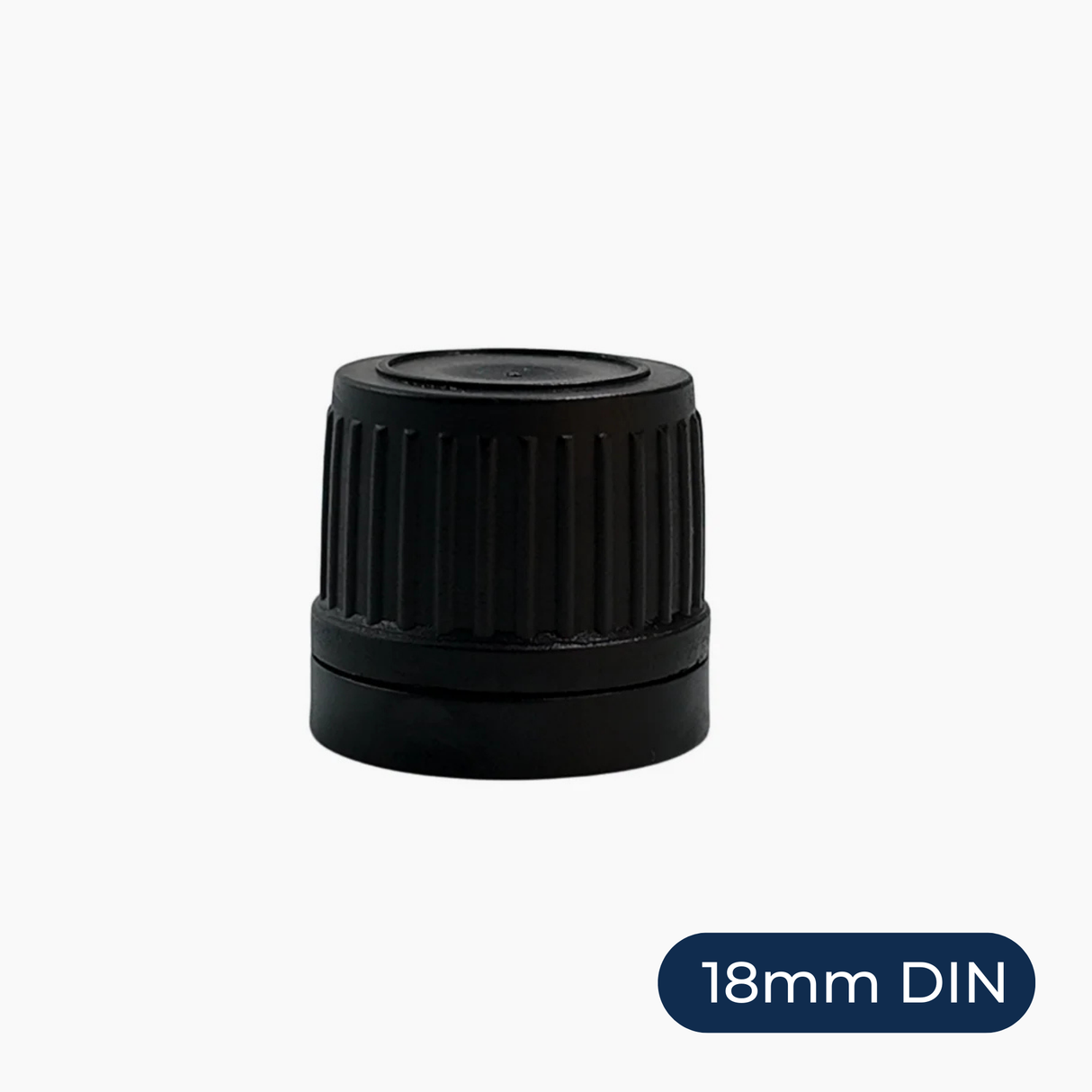 Dropper Cap with Tamper with 0.7 Medium Flow - Black