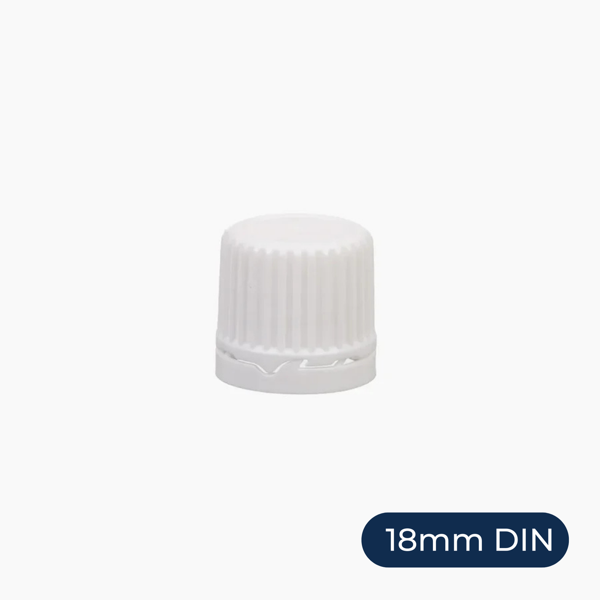 Dropper Cap with Tamper with 0.7 Medium Flow - White