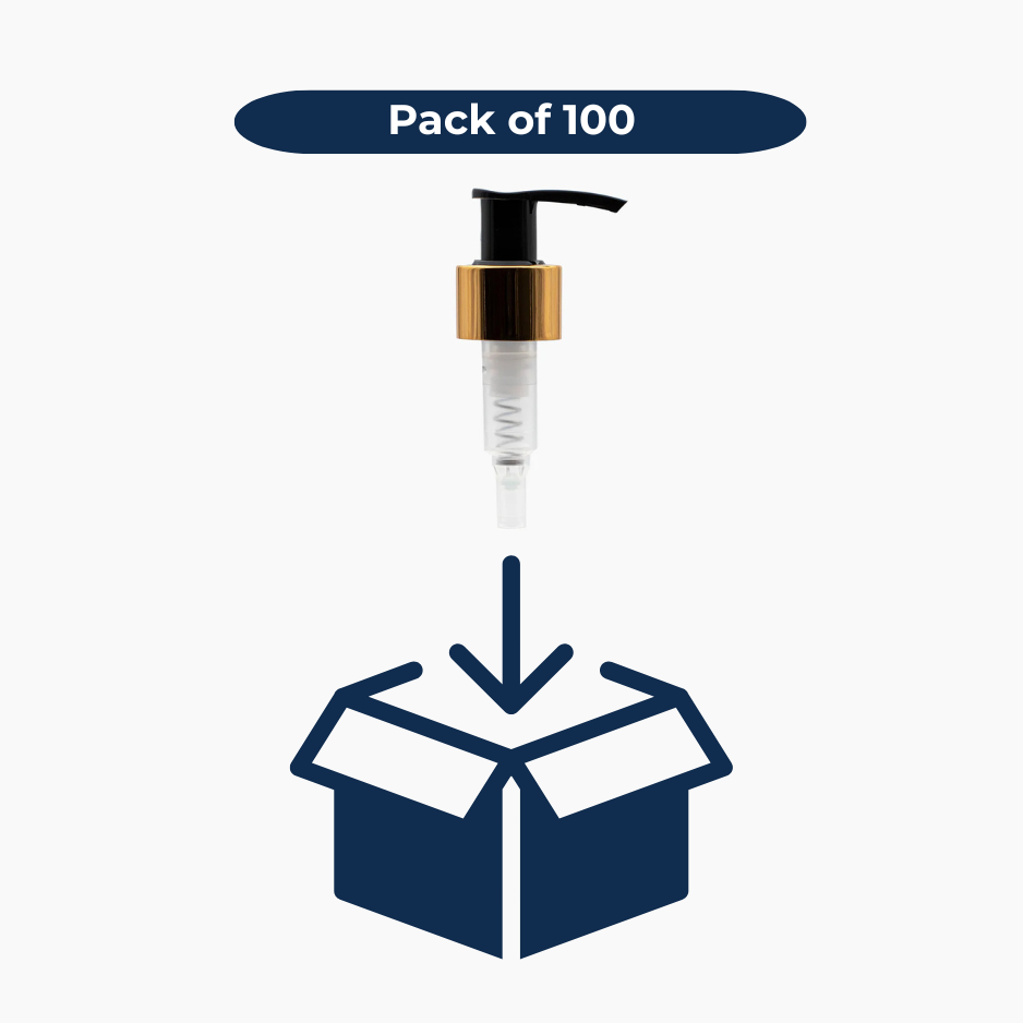 Gold Collar Lotion Pump (24 mm) - Black