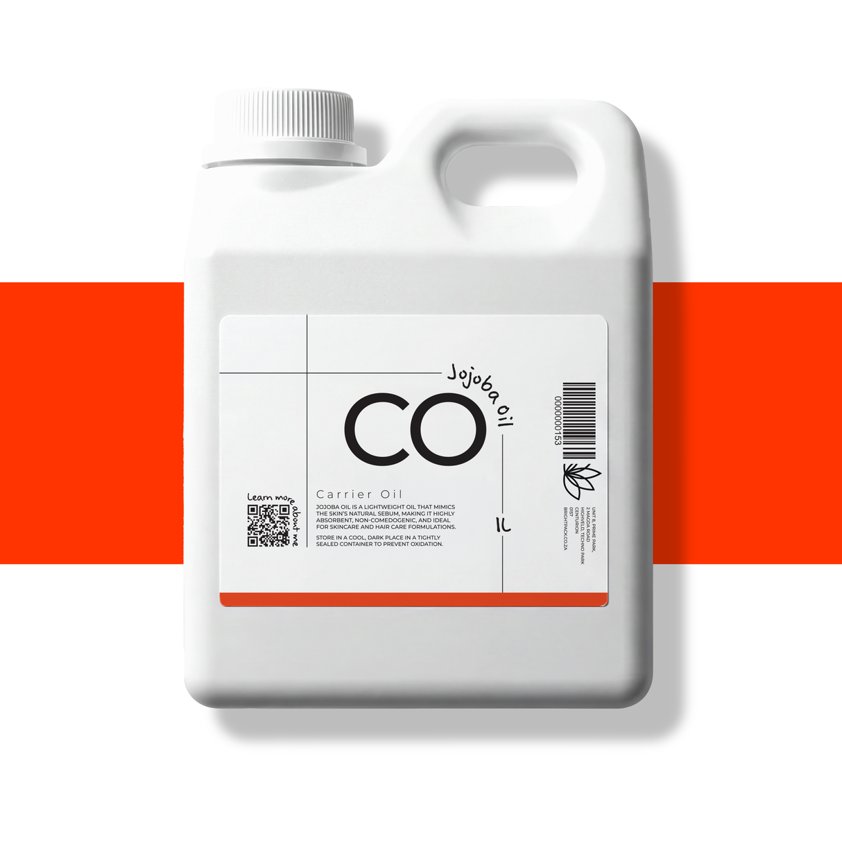 Jojoba Oil 1L cosmetic oil, fast-absorbing and non-greasy, helps balance skin oils, moisturise, and support healthy skin and hair