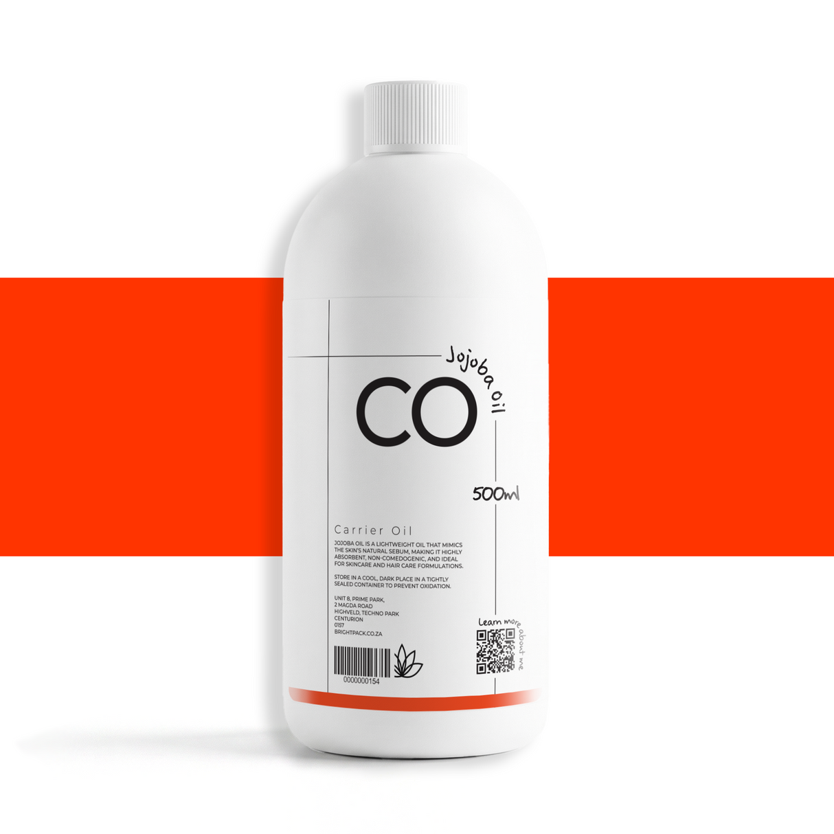 Jojoba Oil 500ml cosmetic oil, fast-absorbing and non-greasy, helps balance skin oils, moisturise, and support healthy skin and hair