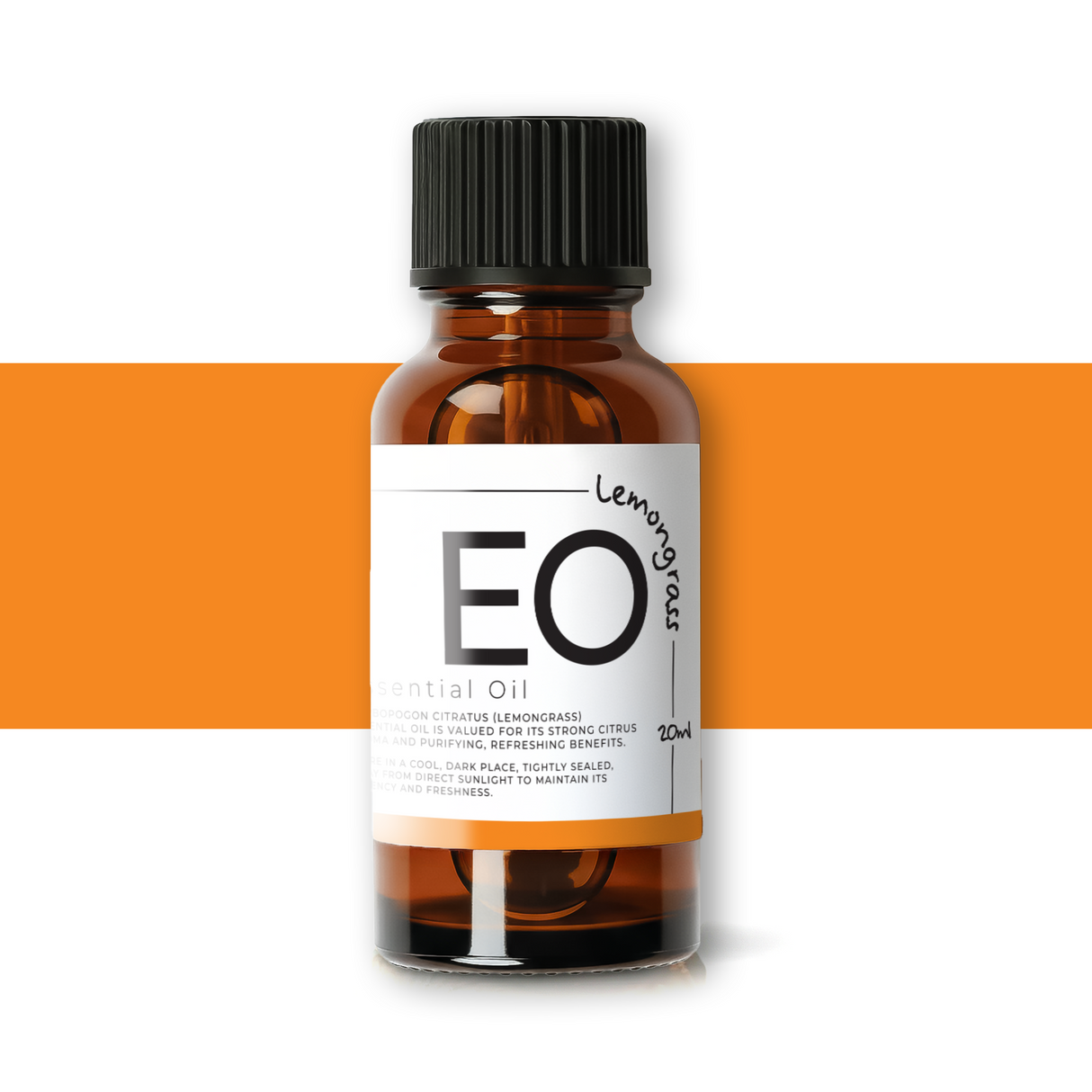 20ml Lemongrass Essential Oil for skincare and aromatherapy, refreshing oil that purifies, energises, and supports clean, revitalised skin