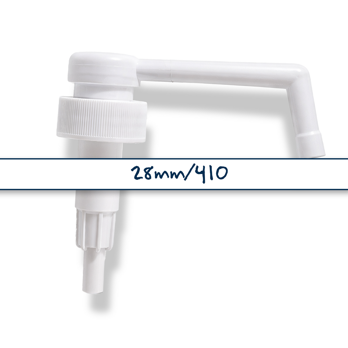 28 mm long nose medical pump for bottles, suitable for controlled dispensing of pharmaceutical, antiseptic and liquid medical products