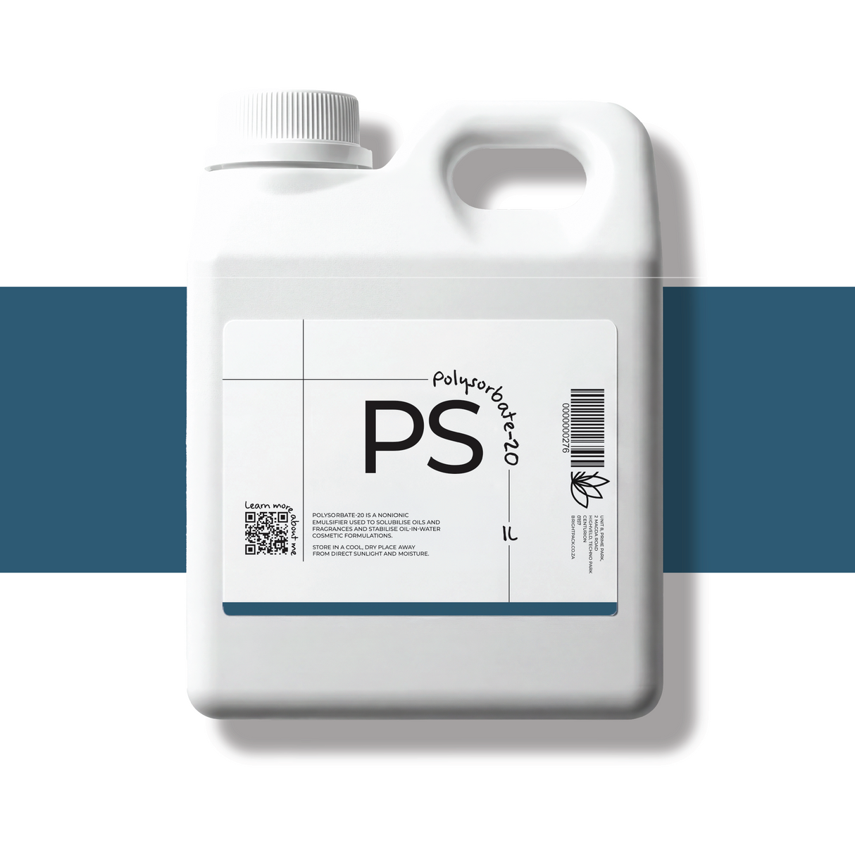 Polysorbate 20 liquid, cosmetic emulsifier and surfactant used to stabilise oil-in-water formulations and blend essential oils into water products