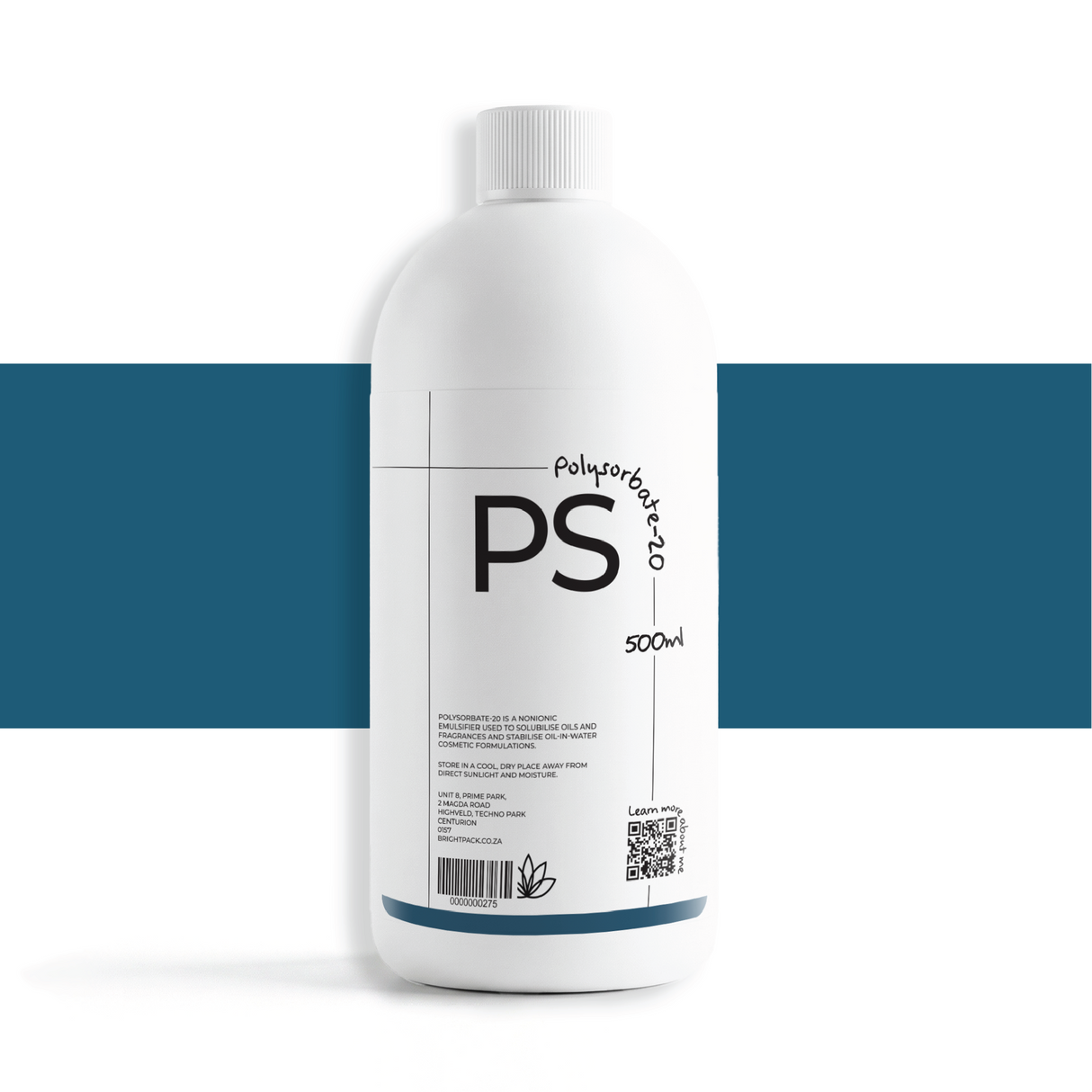 Polysorbate 20 liquid, cosmetic emulsifier and surfactant used to stabilise oil-in-water formulations and blend essential oils into water products