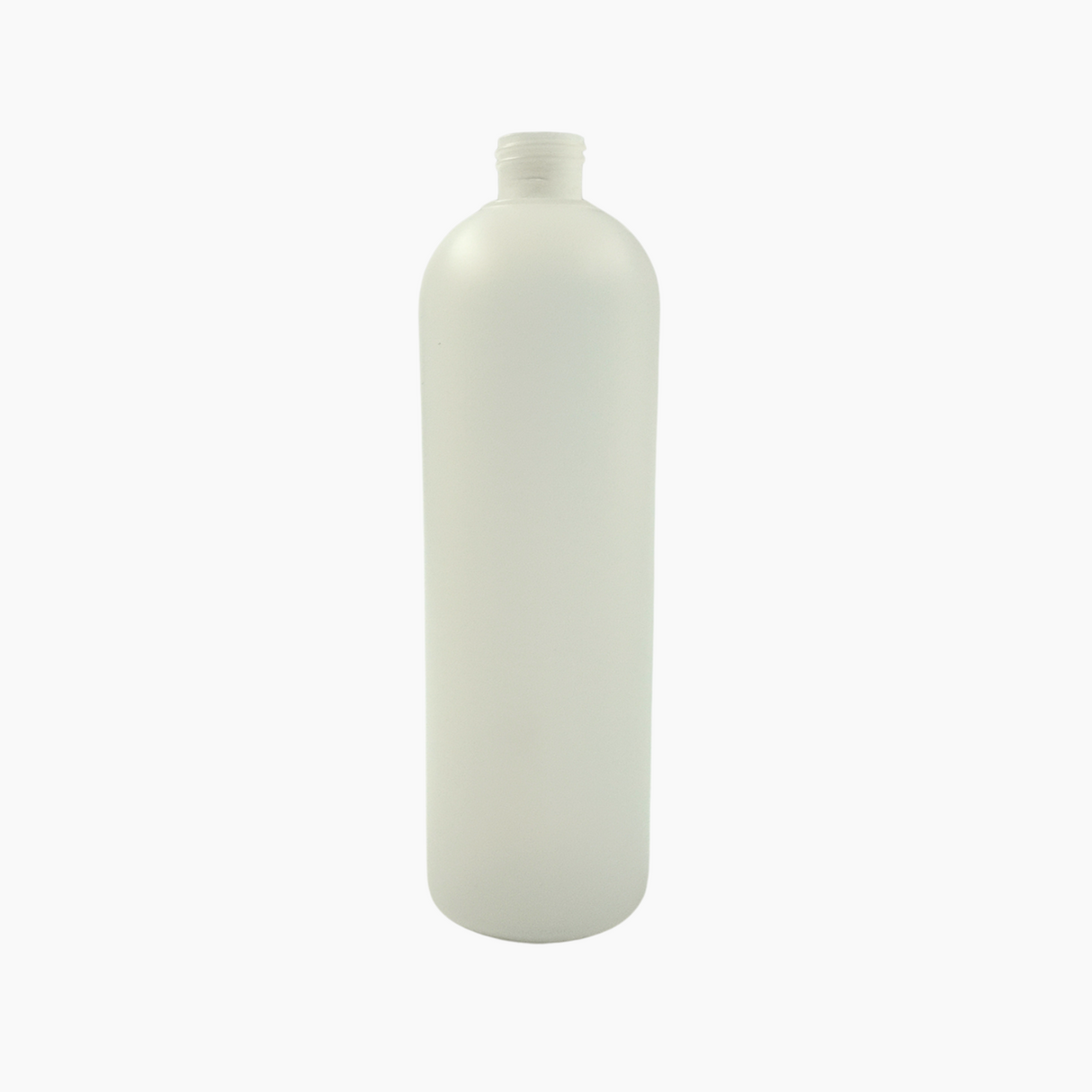 500ml HDPE Boston Tall (24mm neck) - No Closure - Natural