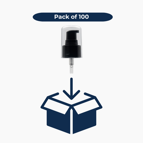 Serum Pump with Crystal Cap (24 mm) - Black