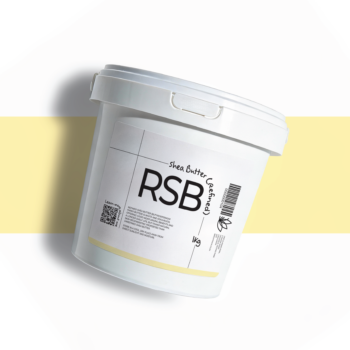 1Kg Refined Shea Butter cosmetic grade, smooth white butter used in lotions, creams, and body products for hydration and softening skin